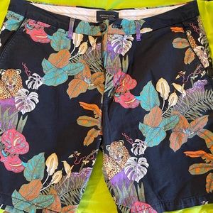 Floral & Jaguar Shorts